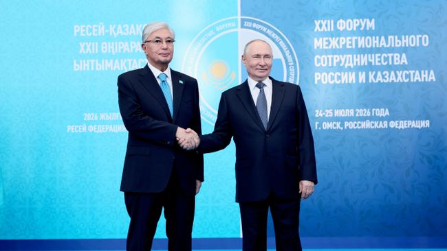 Путин поприветствовал участников форума сотрудничества России и Казахстана
